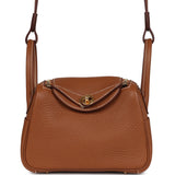 Hermes Mini Lindy Gold Clemence Gold Hardware