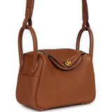 Hermes Mini Lindy Gold Clemence Gold Hardware