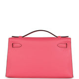 Hermes Special Order (HSS) Kelly Pochette Rose Azalee Epsom Gold Hardware