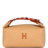 Hermes Bride A Brac Carre Case PM Fauve Merino Wool Palladium Hardware