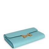 Hermes Constance Wallet To Go Bleu Atoll Epsom Gold Hardware