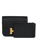 Hermes Constance Slim Wallet Black Epsom Gold Hardware