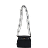 Hermes Herbag Zip 20 Mini Black Toile Militaire Canvas and Black Vache Hunter Gold Hardware