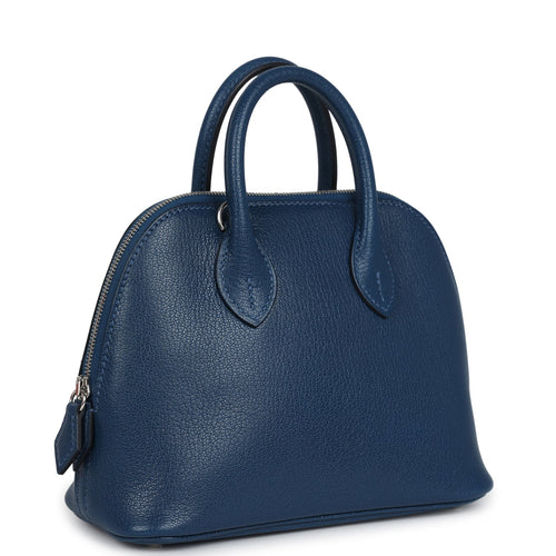 Hermes Mini 1923 Bolide Deep Bleu Chevre Chamkila Palladium Hardware