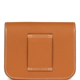 Hermes Constance Slim Wallet Toffee Epsom Palladium Hardware