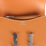 Hermes Constance Slim Wallet Toffee Epsom Palladium Hardware