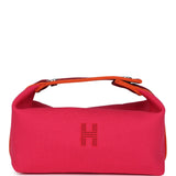 Hermes Bride A Brac Carre Case PM Hibiscus Canvas Palladium Hardware