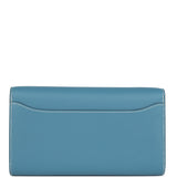 Hermes Constance Wallet To Go Blue Jean Evercolor Gold Hardware