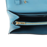 Hermes Constance Wallet To Go Blue Jean Evercolor Gold Hardware