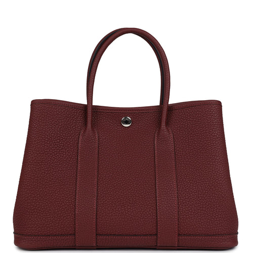 Hermes Garden Party 30 Rouge H Negonda Palladium Hardware