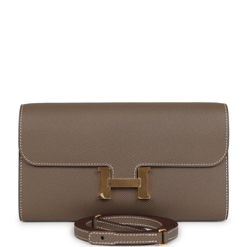 Hermes Constance Wallet To Go Etoupe Epsom Gold Hardware