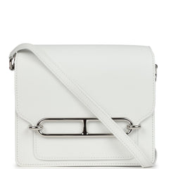 Hermes Mini Roulis New White Evercolor Palladium Hardware