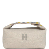 Hermes Bride-A-Brac Au Carre Case PM Seigle Wool Palladium Hardware