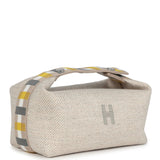 Hermes Bride-A-Brac Au Carre Case PM Seigle Wool Palladium Hardware