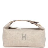 Hermes Bride-A-Brac Au Carre Case PM Seigle Wool Palladium Hardware - Thumbnail View 1