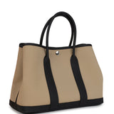 Hermes Garden Party 30 Trench Toile Officier Canvas and Black Negonda Palladium Hardware