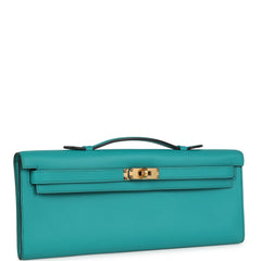 Hermes Kelly Cut Vert Verone Swift Gold Hardware