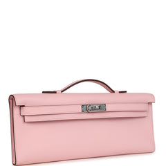 Hermes Kelly Cut Rose Sakura Swift Palladium Hardware