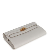 Hermes Kelly Wallet To Go Gris Pale Epsom Gold Hardware