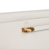 Hermes Kelly Wallet To Go Gris Pale Epsom Gold Hardware