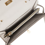 Hermes Kelly Wallet To Go Gris Pale Epsom Gold Hardware