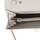 Hermes Kelly Wallet To Go Gris Pale Epsom Gold Hardware