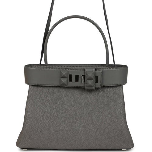 Hermes Medor Bag Gris Meyer Togo and Swift Palladium Hardware