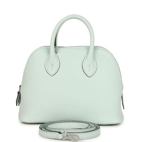 Hermes 1923 Bolide Mini Vert Peppermint Chevre Mysore Palladium Hardware