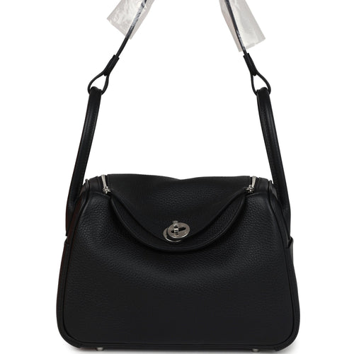 Hermes Lindy 26 Black Clemence Palladium Hardware