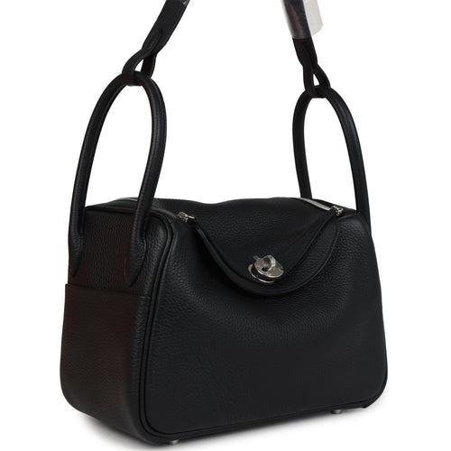Hermes Lindy 26 Black Clemence Palladium Hardware
