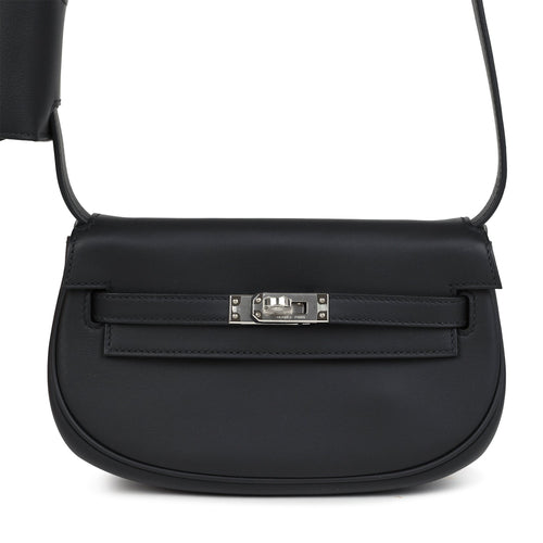 Hermes Kelly Moove Black Swift Palladium Hardware