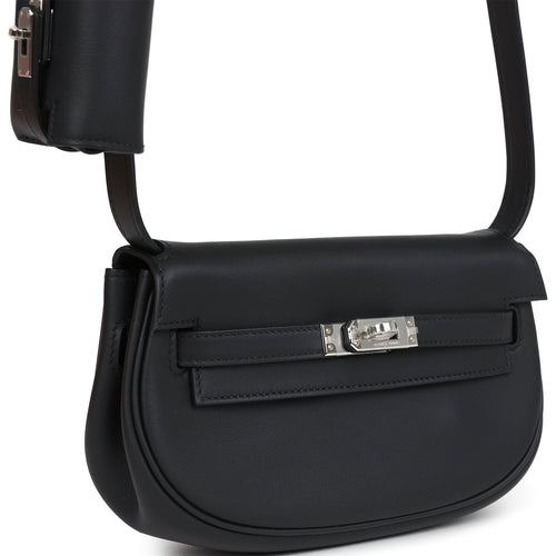 Hermes Kelly Moove Black Swift Palladium Hardware