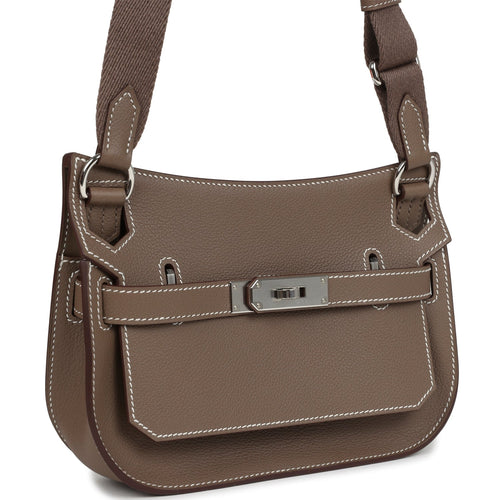 Hermes Jypsiere Mini Etoupe Evercolor Palladium Hardware