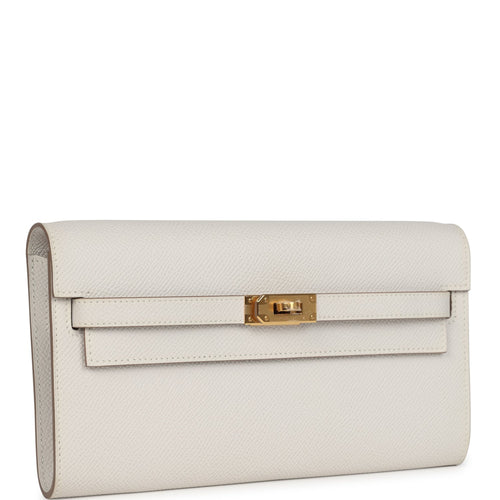 Hermes Kelly Wallet To Go Gris Pale Epsom Gold Hardware