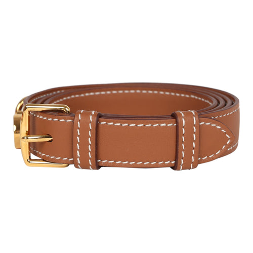 Hermes A-Strap Bag Strap 105CM Gold Swift Gold Hardware