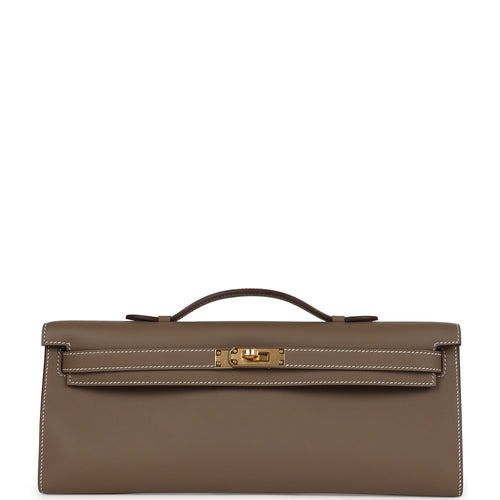 Hermes Kelly Cut Etoupe Swift Gold Hardware