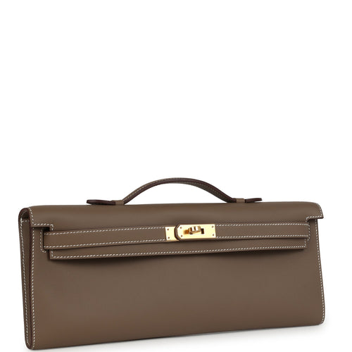 Hermes Kelly Cut Etoupe Swift Gold Hardware