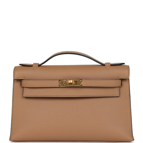Hermes Kelly Pochette Chai Swift Gold Hardware