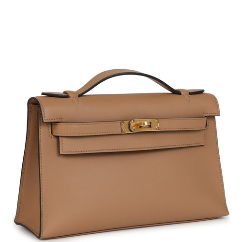 Hermes Kelly Pochette Chai Swift Gold Hardware
