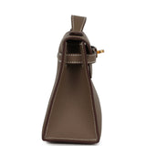 Hermes Kelly Pochette Etoupe Swift Gold Hardware - Thumbnail View 4