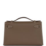Hermes Kelly Pochette Etoupe Swift Gold Hardware - Thumbnail View 5