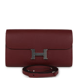 Hermes Constance Wallet To Go Rouge H Epsom Palladium Hardware