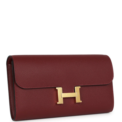 Hermes Constance Wallet To Go Rouge H Epsom Gold Hardware