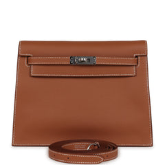 Hermes Kelly Danse Gold Evercolor Verso Palladium Hardware