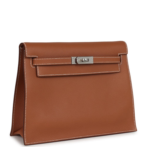 Hermes Kelly Danse Gold Evercolor Verso Palladium Hardware