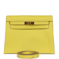 Hermes Kelly Danse Lime Swift Rose Gold Hardware