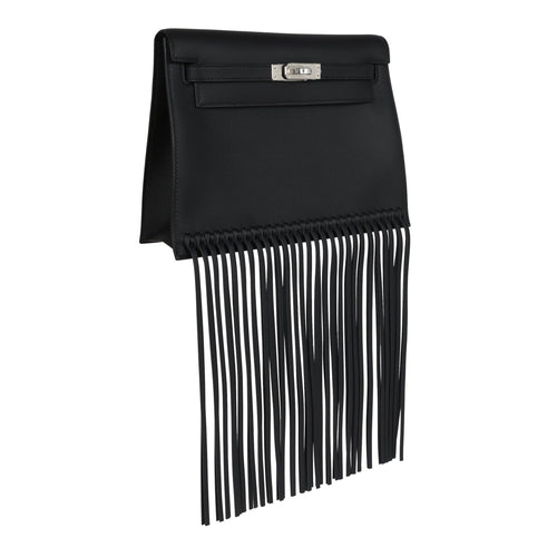 Hermes Kelly Danse Anate Black Swift Palladium Hardware