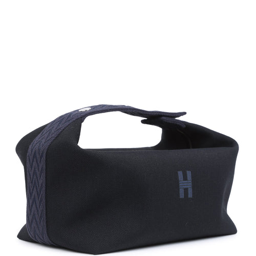 Hermes Bride A Brac GM Black Canvas Palladium Hardware