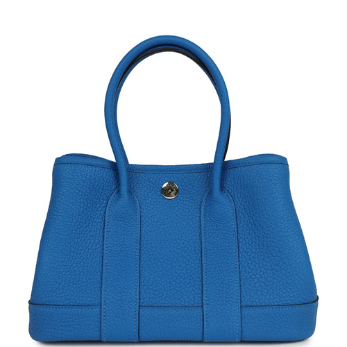 Hermes Garden Party Neo 23 Bleu Hydra Negonda Palladium Hardware