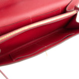 Hermes Kelly Wallet To Go Rouge Grenat Epsom Gold Hardware